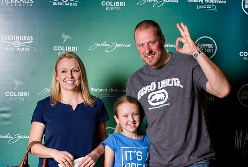 Violeta ir Vilius Tarasovai su dukra