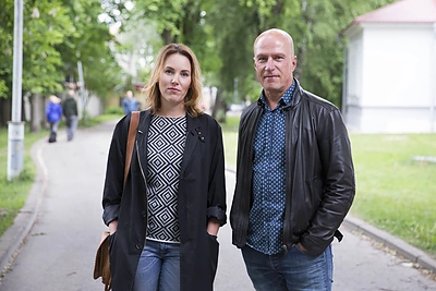 Egidijus Sipavičius su širdies drauge Simona / Irmanto Gelūno / BNS nuotr.