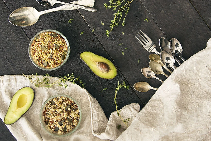 Veganiškas maistas - gardus ir estetiškas (košių mišiniai)