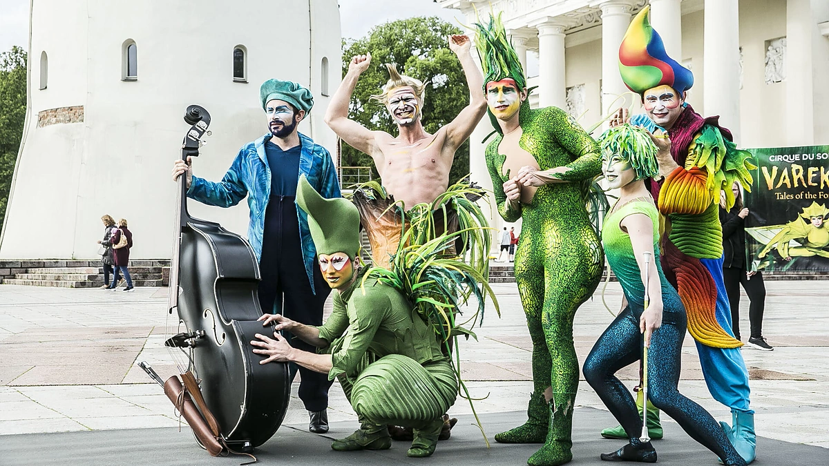„Cirque du Soleil“ spektaklio „Varekai“ artistų viešnagės Vilniuje akimirkos