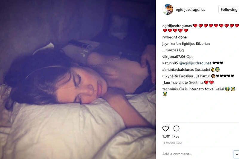 Nuotrauka, kuria „Instagram“ paskyroje pasidalijo E. Dragūnas