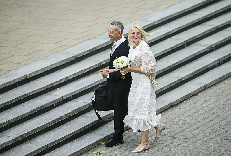 Perkusininkas Pavelas Giunteris vedė Eglę Tomkevičienę