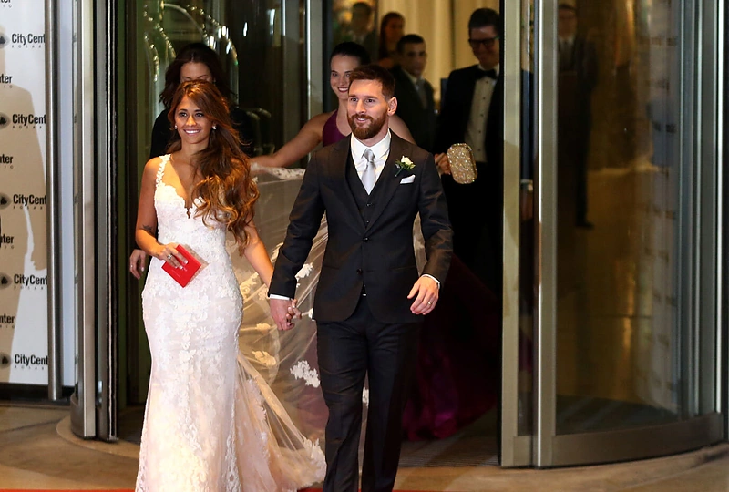 Lionelis Messi vedė mylimąją Antonella Roccuzzo