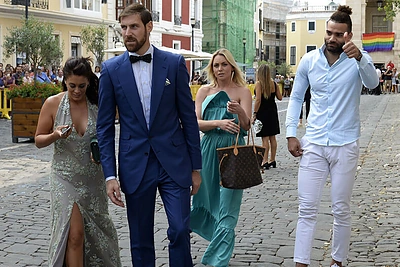 Ispanų krepšininko Sergio Llull ir jo išrinktosios Almudenos Canovos vestuvių akimirkos