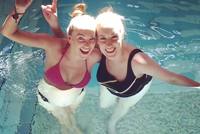 Baibos Skurstenes-Serdiukės ir Augustės Vedrickaitės poilsis Druskininkuose