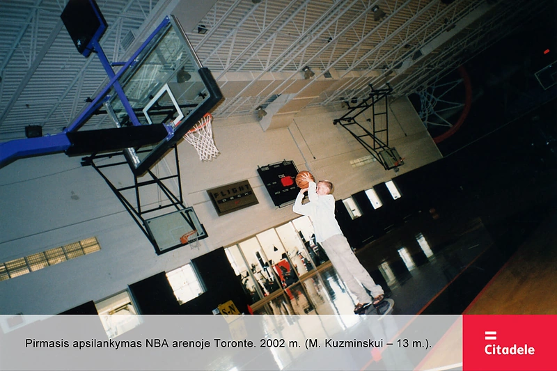 Pirmas Mindaugo Kuzminsko apsilankymas NBA arenoje
