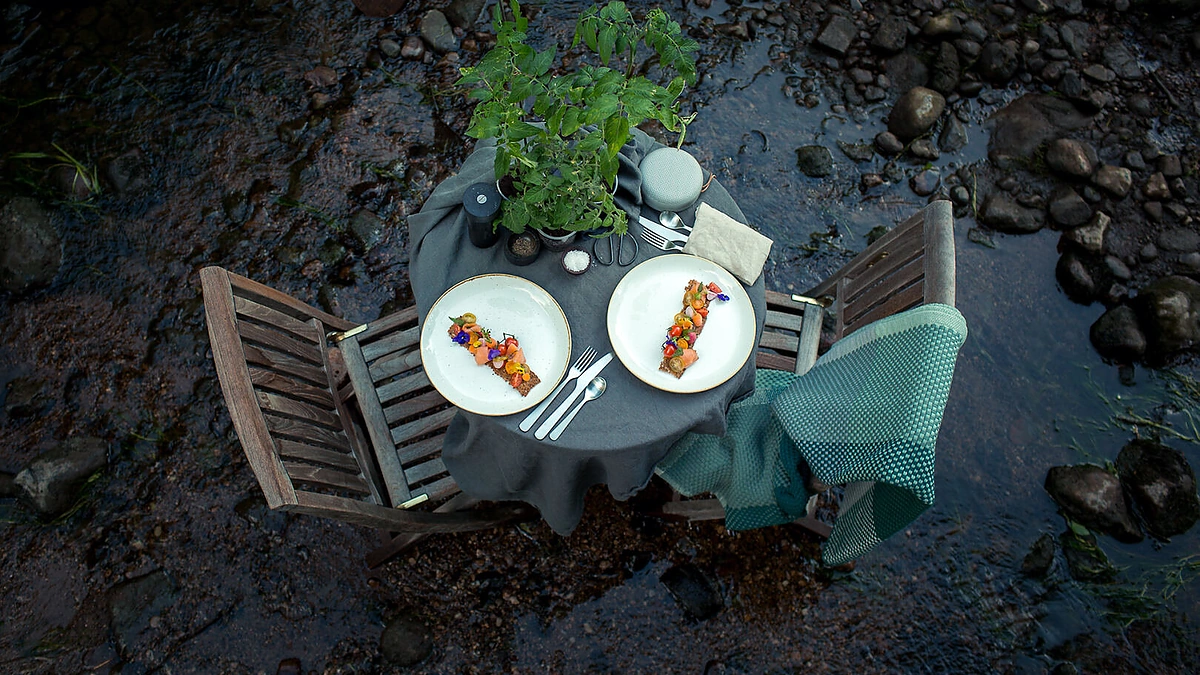 Duonos traškučiai su lašiša