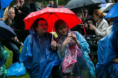 Monikos Linkytės koncerto akimirka