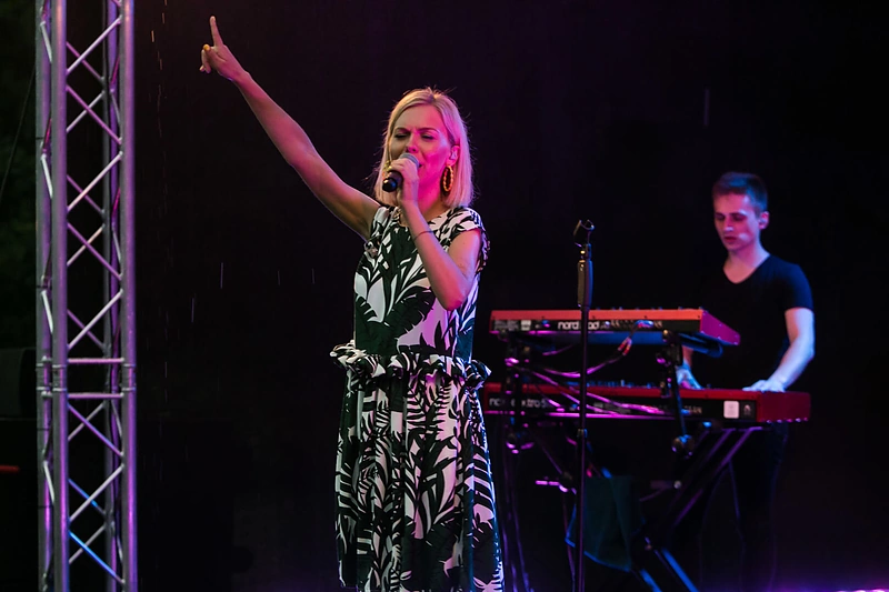 Monikos Linkytės koncerto akimirka