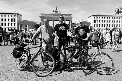 Fotografai (iš kairės): Renatas Neverbickas, Ramūnas Danisevičius ir Saulius Žiūra Berlyne