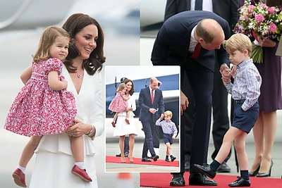 Į Lenkiją atvykęs princas George'as netryško džiaugsmu