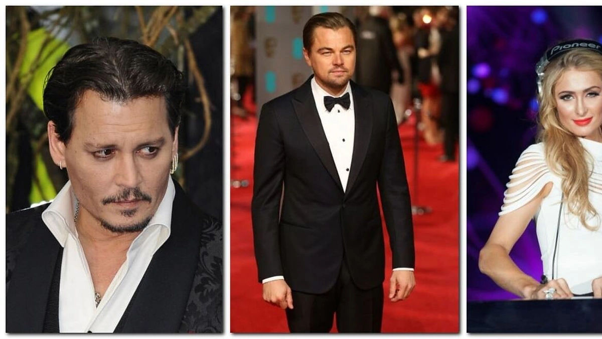 Leonardo DiCaprio, Johnny Deppas, Paris Hilton, Taylor Swift