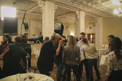 Vanessa Paradis Šarūno Barto filmo „Šerkšnas“ filmavimo aikštelėje