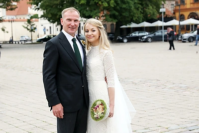 Vienas žymiausių Lietuvos floristų Marijus Gvildys su mylimąja iškėlė stilingą vestuvių šventę