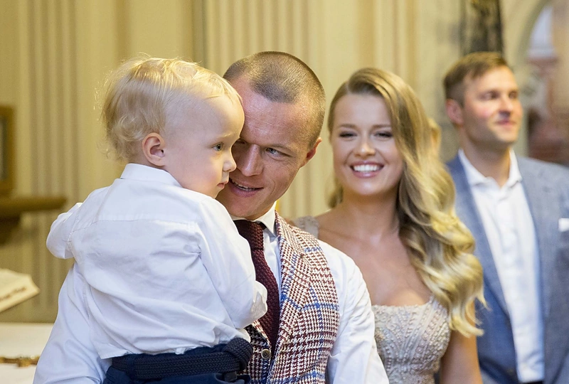 Darvydo ir Sandros Šernų sūnaus krikštynos / Irmanto Gelūno / BNS nuotr.