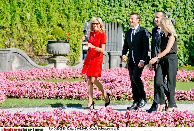 Prancūzijos prezidento Emmanuelio Macrono ir jo žmonos Brigitte Trogneux Macron vizitų akimirkos