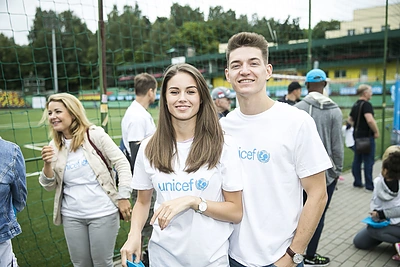 UNICEF vaikų bėgimo akimirka