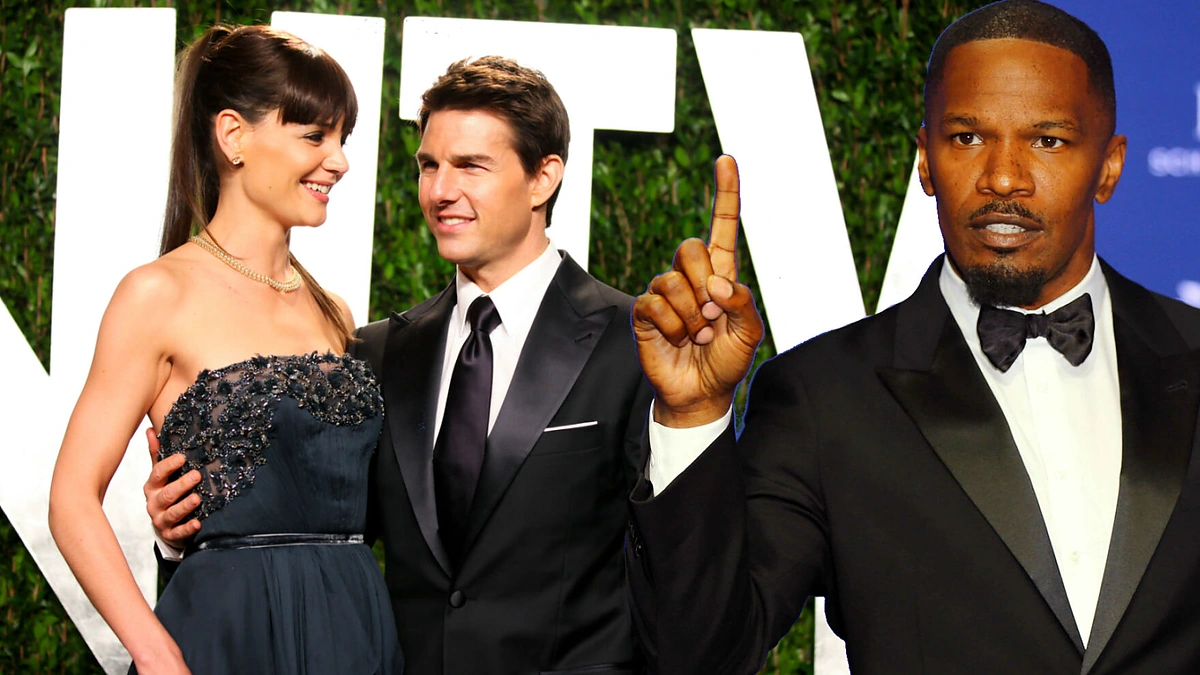 Jamie Foxxas ir Katie Holmes su Tomu Cruise'u