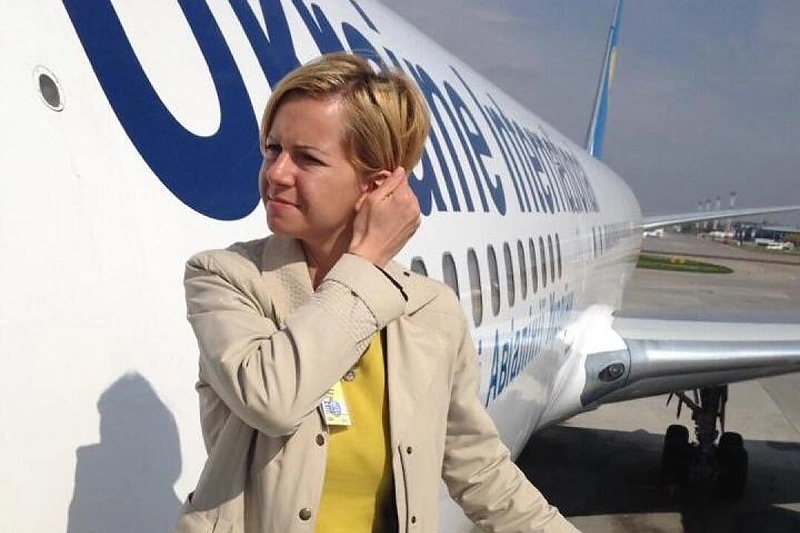 Tarptautinių Ukrainos oro linijų (MAU) atstovė Aleksandra Kotilina