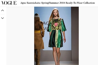 Agnės Kuzmickaitės kolekcija „Vogue“ žurnale