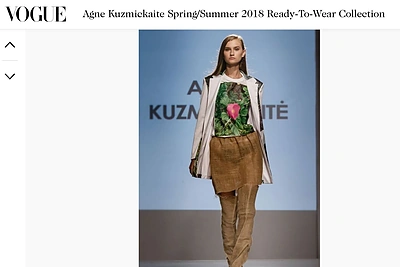 Agnės Kuzmickaitės kolekcija „Vogue“ žurnale
