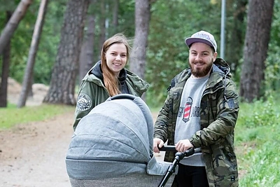 Miglė ir Mikas Stankevičiai su sūnumi Mykolu