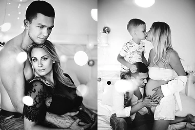 Kūdikio laukimą Deividas Bastys su žmona Agne įamžino jaukioje fotosesijoje