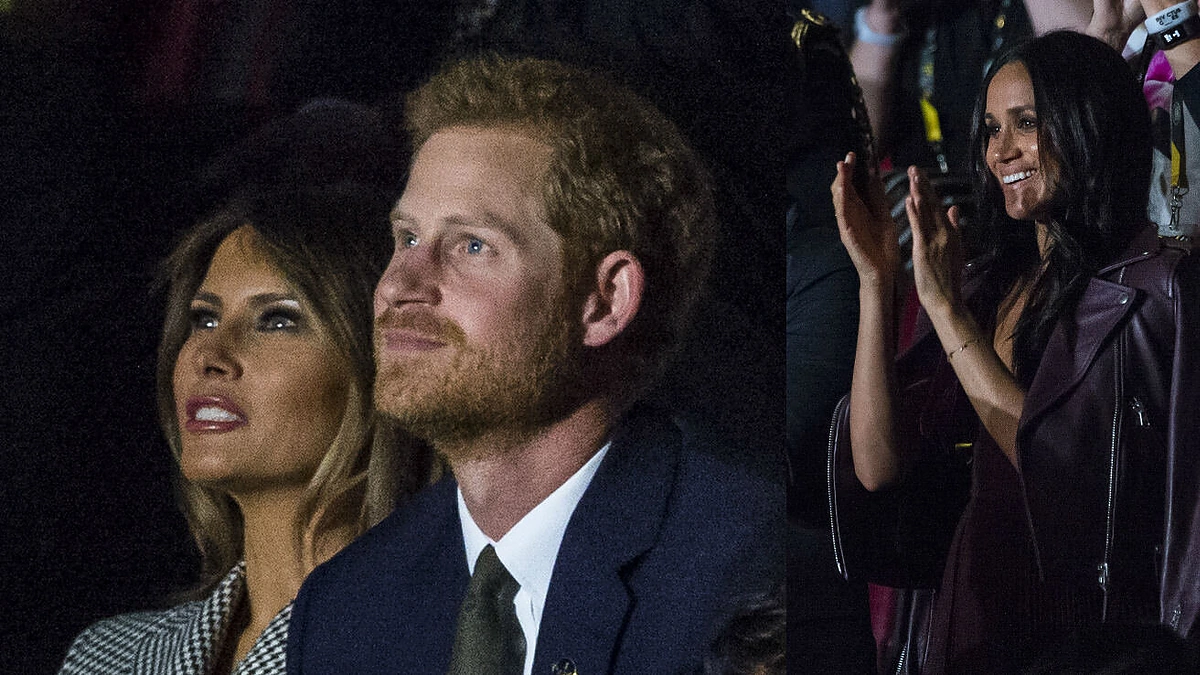 Princas Harry buvo pasodintas su Melania Trump. Meghan Markle sėdėjo už 18 vietų nuo mylimojo