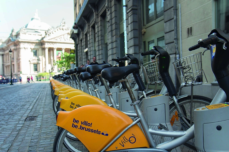 Miesto dviračių labai daug