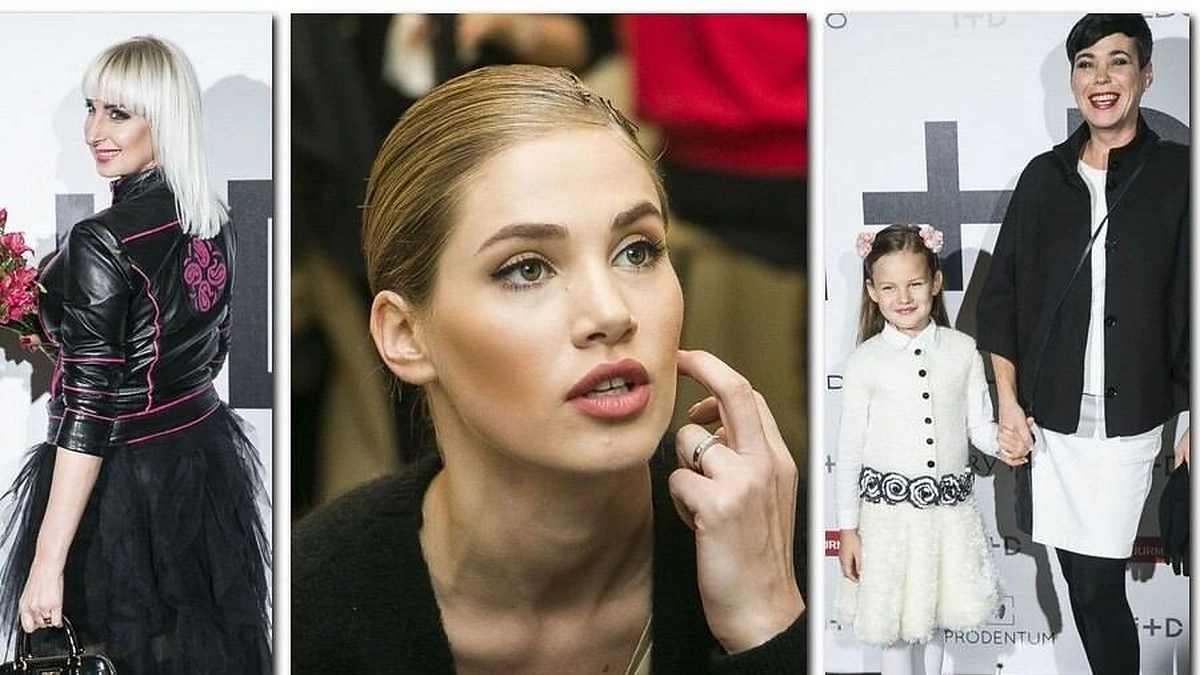 Stilistė Danguolė Pečiukonytė-Juan Font, modelis Kotryna Kozlovaitė, dizainerės anyta Nomeda Marčėnaitė su anūke Frida