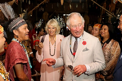 Princas Charlesas ir Kornvalio hercogienė Camilla Borneo saloje / „Scanpix“/„PA Wire“/„Press Association Images“ nuotr.