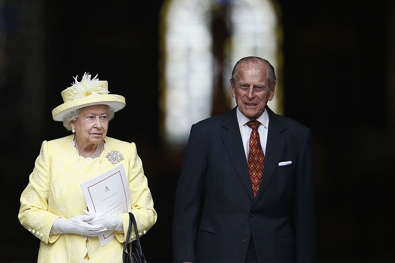 Karalienė Elizabeth II su sutuoktiniu princu Philipu