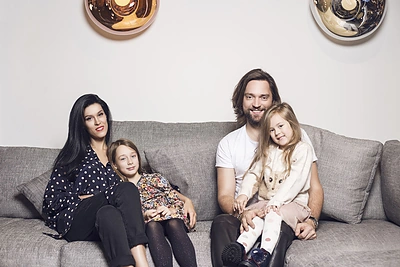 Leonas Somovas su šeima