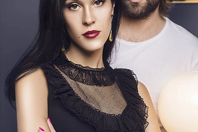 Leonas Somovas su sužadėtine Žemyna