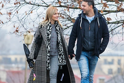 Viktorija Jakučinskaitė su vyru Vitalijumi