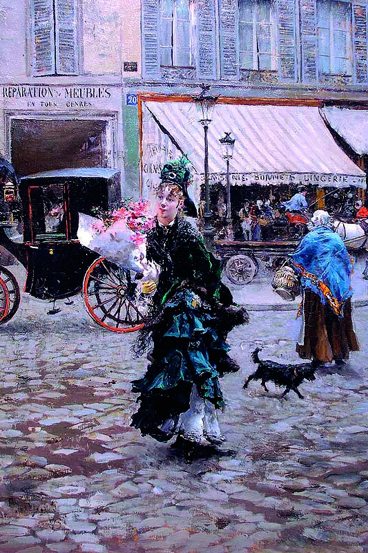 Giovanni Boldini „Einanti per gatvę“, 1875 m., Sterlingo ir Francine Clarkų meno institutas, JAV