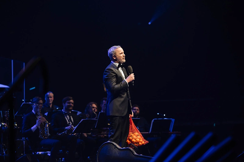 Naujametinio koncerto akimirka