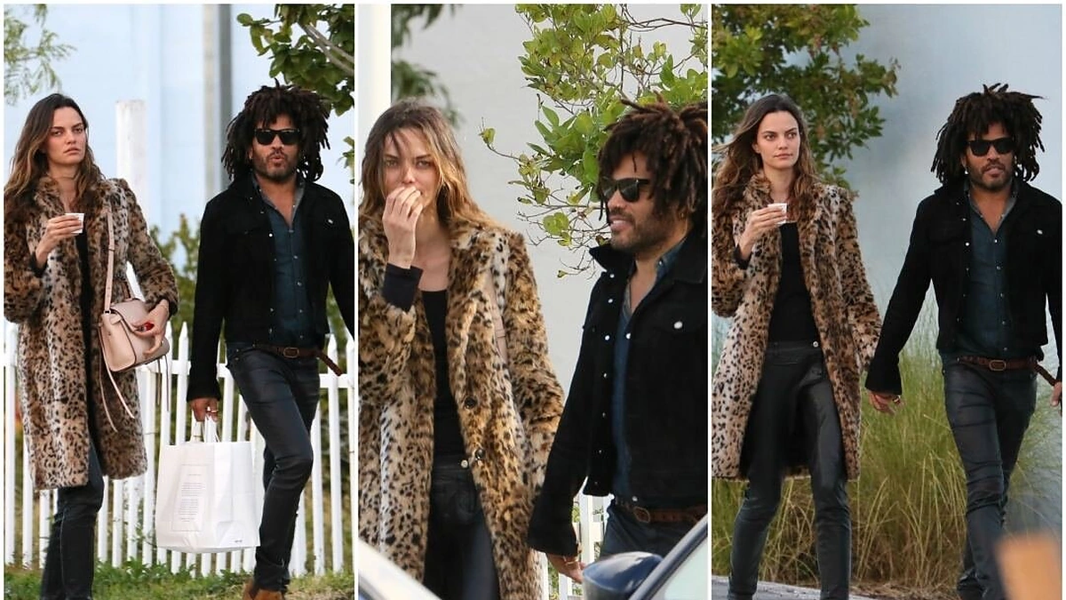 Lenny Kravitzas su drauge