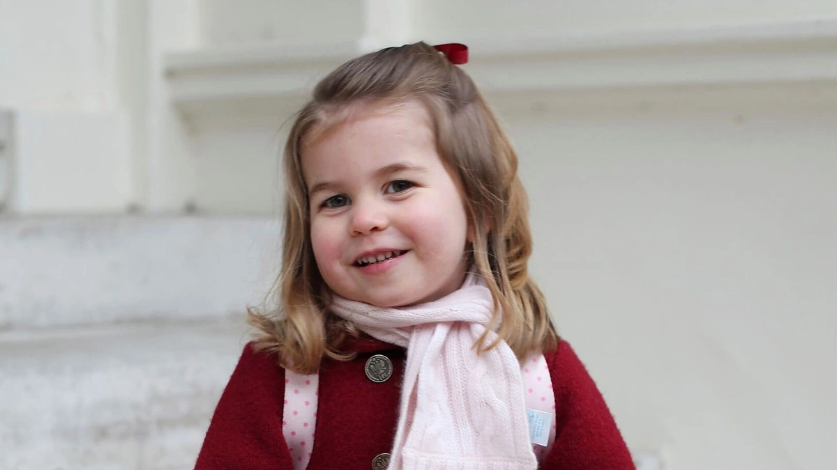Princesė Charlotte pirmąją dieną Willcocks vaikų darželyje