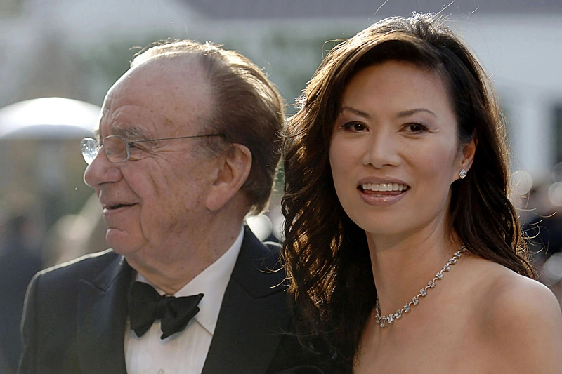 Rupertas Murdochas ir Wendi Deng Murdoch / „Reuters“/„Scanpix“ nuotr.