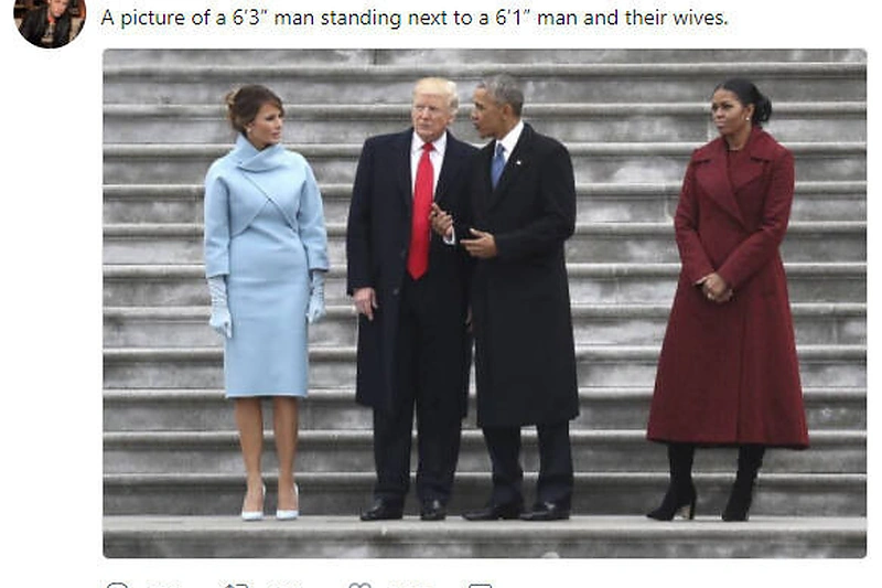 Melania Trump, Donaldas Trumpas, Barackas Obama ir Michelle Obama