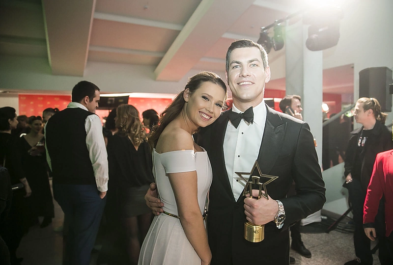 Justinas Jankevičius su mylimąja Greta Mikalauskyte