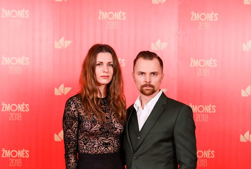 Nerijus Paluckas su žmona Justina