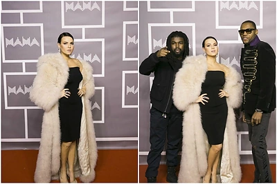 Justė Arlauskaitė-Jazzu išdidžiai žengė raudonu M.A.M.A kilimu: įspūdingus kailinius kūrė J. Statkevičius