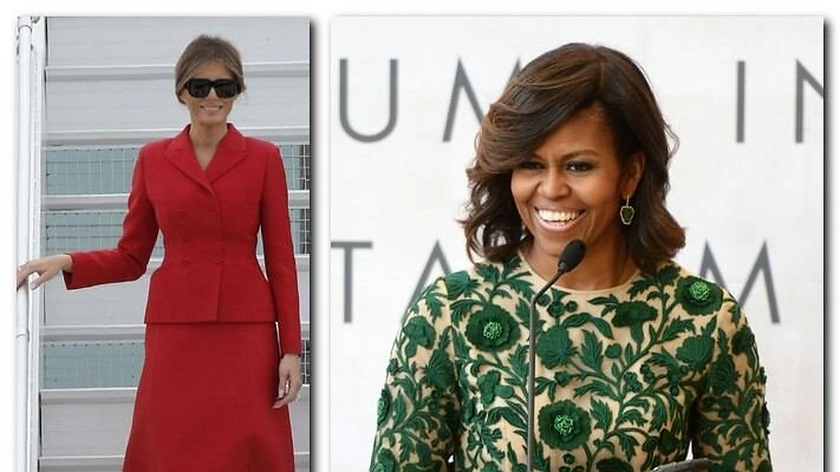Melania Trump (kairėje) ir Michelle Obama
