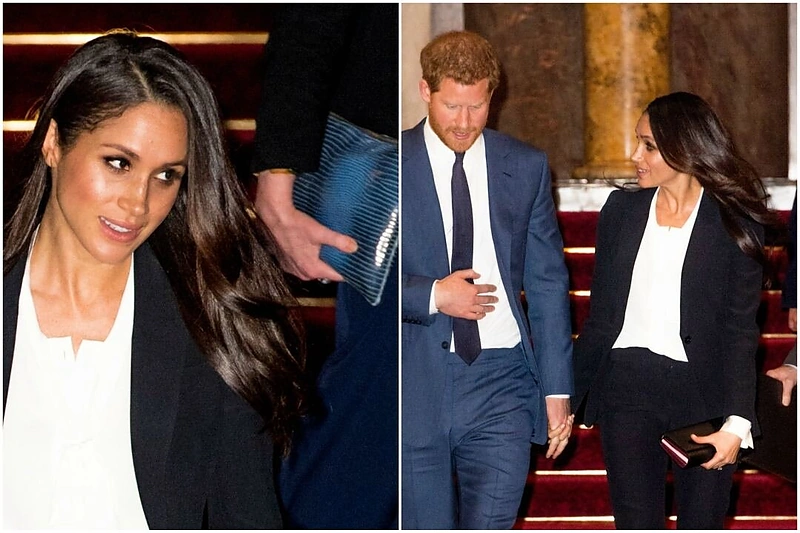 Meghan Markle nepaiso protokolo: raudonu kilimu žengė vilkėdama kostiumą