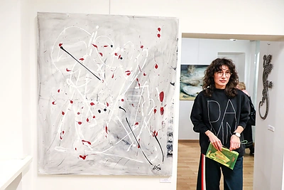 Kristinos Lisauskės parodos atidarymo akimirka