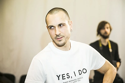 Laidos filmavimo akimirka