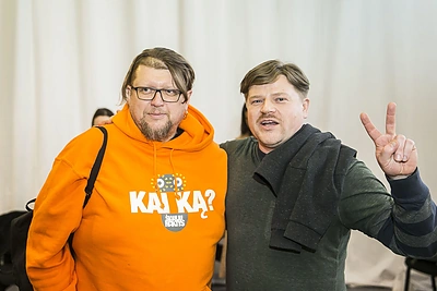 Laidos filmavimo akimirka