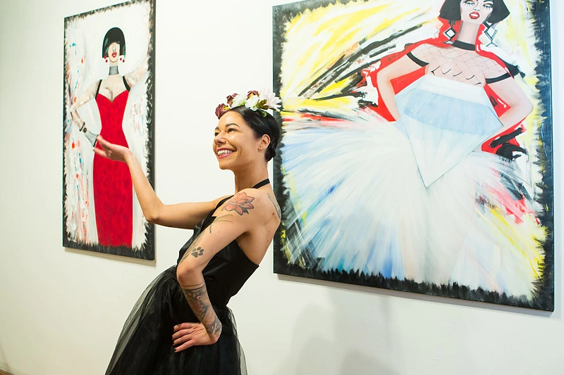 Antradienį galerijoje "Arka" pristatyta Monishos Art paroda.